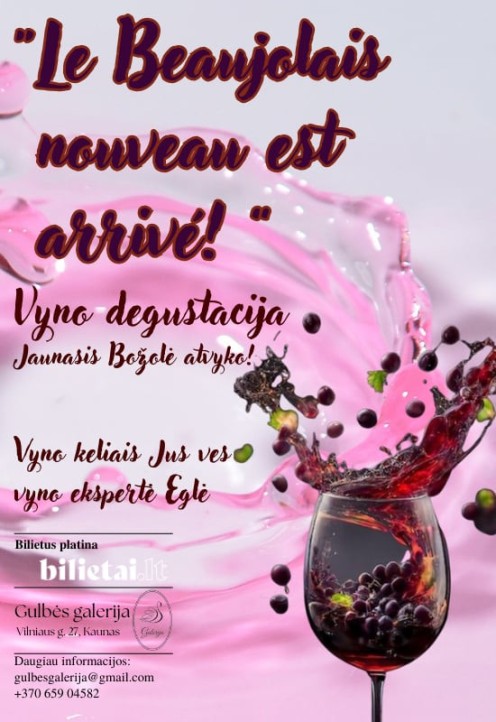 Jaunasis Božolė atvyko! Le Beaujolais nouveau est arrivé! | Vyno degustacija