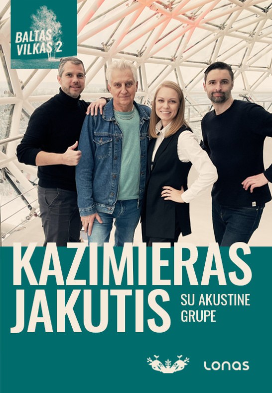 Kazimieras Jakutis su akustine grupe Kaune