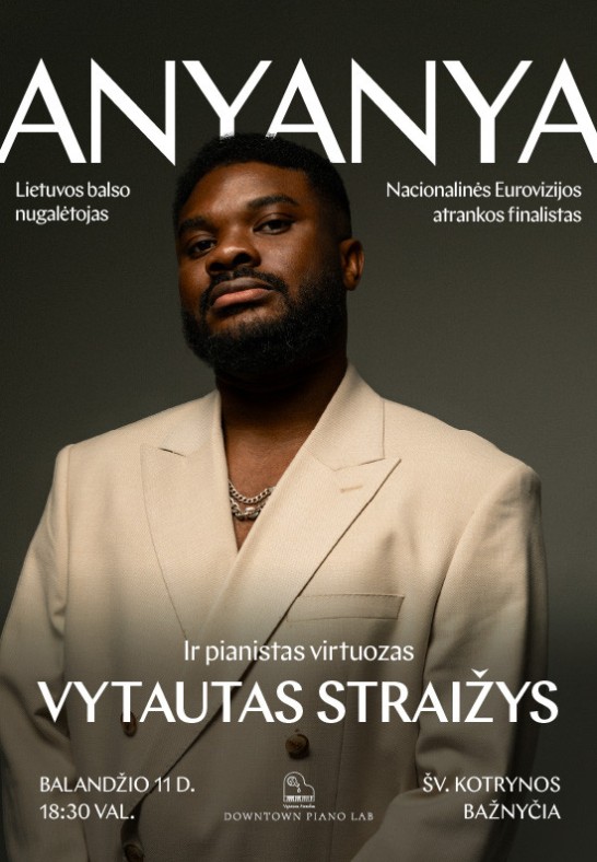 Eurovizijos finalistas Anyanya Udongwo ir pianistas Vytautas Straižys