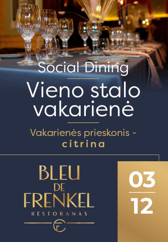 Social Dining. Vieno stalo vakarienė | Šiauliai