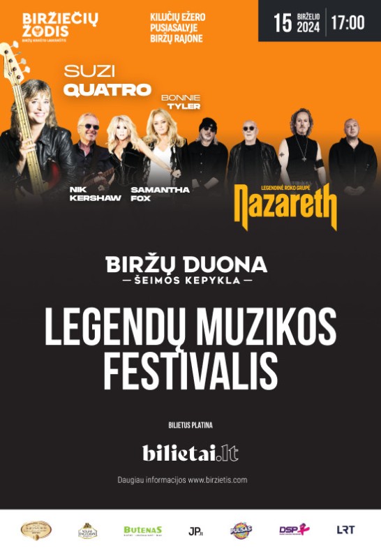 SUZI QUATRO, BONNIE TYLER, NAZARETH, SAMANTHA FOX IR NIK KERSHAW koncertas - Legendų muzikos festivalis